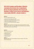 WGU D313 Anatomy and Physiology 2 Objective Assessment &lpar;OA&rpar; Practice Test &vert; Comprehensive Review for Final Examination with Actual Exam Questions&comma; Verified Correct Answers and Rationales &vert; Latest Update 2026&sol;2027 - Already Graded A&plus;