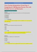 Texas Nursing Jurisprudence Exam Prep&colon; A &NewLine;Comprehensive 100-Question Practice Test with &NewLine;Detailed Answers and Rationales
