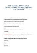 CDL GENERAL KNOWLEDGE&NewLine;ADVANCED TEST 2026&sol;2027 QUESTIONS&NewLine;AND ANSWERS