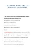 CDL GENERAL KNOWLEDGE TEST&NewLine;QUESTIONS AND ANSWERS