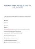 CDL EXAM BUNDLE QUESTIONS WITH VERIFIED ANSWERS