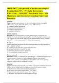 WGU D027 Advanced Pathopharmacological Foundations OA &ndash; Western Governors University &ndash; 2026&sol;2027 Academic Year &ndash; 100 Questions and Answers Covering Four Core Domains