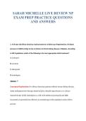 SARAH MICHELLE LIVE REVIEW NP&NewLine;EXAM PREP PRACTICE QUESTIONS&NewLine;AND ANSWERS