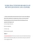 NURSE PRACTITIONER BOARD EXAM&NewLine;REVIEW QUESTIONS AND ANSWERS