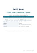WGU E062 Task 1 Applied Project Management Capstone &vert; CRM Implementation Project Proposal & Prospectus &vert; Rubric-Aligned Performance Assessment &vert; Passed 2026&period;