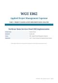 WGU E062 Task 3 Applied Project Management Capstone &vert; Project Closeout & Post-Implementation Analysis &vert; Rubric-Aligned Performance Assessment &vert; Passed 2026