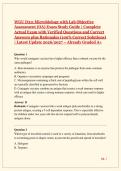 WGU D311 Microbiology with Lab Objective Assessment &lpar;OA&rpar; Exam Study Guide &vert; Complete Actual Exam with Verified Questions and Correct Answers plus Rationales &lpar;100&percnt; Correct Solutions&rpar; &vert; Latest Update 2026&sol;2027 &ndash; Already Graded A&plus;