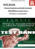 TEST BANK for Physical Examination and Health Assessment&comma; 9th Edition by Carolyn Jarvis &mdash; Chapters 1&ndash;32 Complete