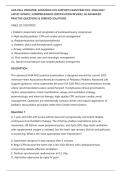 AHA PALS &lpar;PEDIATRIC ADVANCED LIFE SUPPORT&rpar; EXAM PRACTICE &vert; 2026&sol;2027&NewLine;LATEST UPDATE &vert; COMPREHENSIVE CERTIFICATION REVIEW &vert; 30 ADVANCED&NewLine;PRACTICE QUESTIONS & VERIFIED SOLUTIONS