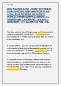 WGU D669 Early Literacy Methods OA Exam Guide&colon; 45 Objective Assessment Q&As