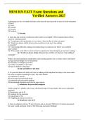 HESI RN Exit Examination &vert; Questions and Answers Study Guide