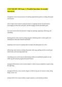 CSUF MGMT 339 Exam 1 &vert;&vert; Possible Questions Accurately Answered&period;