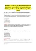AWHONN Advanced Fetal Heart Monitoring Exam Questions & Answers 2026 &vert; 100 Practice Questions with Complete Rationales &vert; Fetal Monitoring&comma; EFM & C-EFM