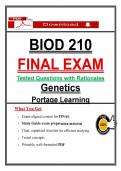 Pass BIOD 210 Module 2 Exam &ndash; Portage Learning Genetics &lpar;2026&rpar; Questions & Rationales