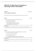 WGU PSY 101 Mock Exam Foundations of Psychology Practice Test-Graded A