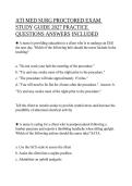 ATI Med-Surg Proctored Exam Study Guide 2027 &vert; Practice Questions with Answers & Rationales &vert; Latest Update