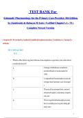 Test Bank for Edmunds&rsquo; Pharmacology for the Primary Care Provider&comma; 5th Edition &vert; Verified Questions & Answers &vert; Updated 2026&sol;2027 Edition
