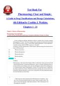 Test Bank - Pharmacology Clear and Simple&colon; A Guide to Drug Classifications and Dosage Calculations&comma; 4th Edition &lpar;Watkins&comma; 2022&rpar;&comma; Chapter 1-21 &vert; All Chapters