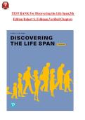 Test Bank Discovering the Life Span 5th Edition by Robert S&period; Feldman &ndash; Practice Questions & Answers &vert; Latest Update  Exam Prep &vert; Graded A&plus;