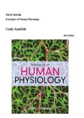 Test Bank for Principles of Human Physiology 6th Edition by Cindy Stanfield &vert; Questions and Answers 2027&NewLine;