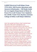 LADWP Electrical Craft Helper Exam &NewLine;3799 2026&colon; 300 Practice Questions with &NewLine;Answers & Rationales &ndash; Full Study Guide &NewLine;for Los Angeles Department of Water & &NewLine;Power Pre-Craft Trainee Test &vert; Updated &NewLine;for LAUSD&comma; Trade Tech&comma; Hayden&comma; Lineman &NewLine;College & Uti