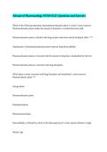 Advanced Pharmacology NURS 6521 Questions and Answers