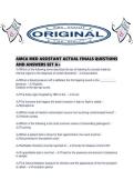 AMCA MED ASSISTANT ACTUAL FINALS QUESTIONS AND ANSWERS SET A&period;pdf