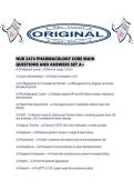 NUR 2474 PHARMACOLOGY CORE MAIN QUESTIONS AND ANSWERS SET A&period;pdf