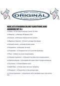 NUR 2474 PHARMACOLOGY QUESTIONS AND ANSWERS SET A&period;pdf