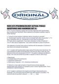 NUR 2474 PHARMACOLOGY ACTUAL FINALS QUESTIONS AND ANSWERS SET A&period;pdf