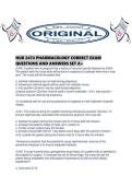 NUR 2474 PHARMACOLOGY CORRECT EXAM QUESTIONS AND ANSWERS SET A&period;pdf