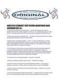 NUR 2474 CORRECT TEST PAPER QUESTIONS AND ANSWERS SET A&period;pdf