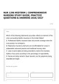 NUR 1290 MIDTERM &vert; COMPREHENSIVE NURSING STUDY GUIDE&comma; PRACTICE QUESTIONS & ANSWERS 2026&sol;2027