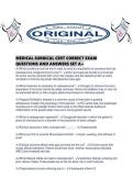 MEDICAL SURGICAL CERT CORRECT EXAM QUESTIONS AND ANSWERS SET A&period;pdf