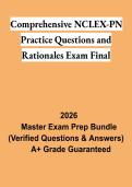 Comprehensive NCLEX-PN Practice Questions & Rationales Exam Final PDF &vert; NCLEX-PN Study Guide & Exam Prep 2026