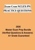 Exam Cram NCLEX-PN Practice Questions PDF &vert; NCLEX-PN Exam Prep&comma; Answers & Rationales Study Guide 2026