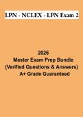 LPN&ndash;NCLEX Exam 2 PDF &vert; NCLEX-PN Practice Questions&comma; Answers & LPN Nursing Exam Study Guide 2026