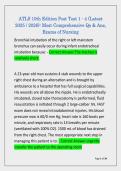 ATLS 10th Edition Post Test 1 - 4 &lpar;Latest &NewLine;2025 &sol; 2026&rpar;&colon; Most Comprehensive Qs & Ans&comma; &NewLine;Exams of Nursing