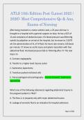 ATLS 10th Edition Post &lpar;Latest 2025 &sol; &NewLine;2026&rpar;&colon; Most Comprehensive Qs & Ans&comma; &NewLine;Exams of Nursing 