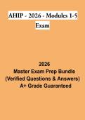 AHIP 2026 Modules 1&ndash;5 Exam PDF &vert; Medicare Certification Study Guide&comma; Practice Questions & Exam Review 2026