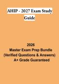 AHIP 2027 Exam Study Guide PDF &vert; Medicare Certification Practice Questions&comma; Answers & Exam Review 2027