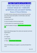 CCMA TEST BANK ACTUAL EXAM &NewLine;2026&sol;2027 EXAM 500&plus; COMPLETE &NewLine;QUESTIONS AND ANS MOST TESTED&comma; &NewLine;Exams of Clinical Medicine 