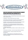 NUR 641E ADVANCED PATHOPHYSIOLOGY CORRECT EXAMS QUESTIONS AND ANSWERS SET