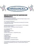 NUR 641 E EVALUATION TEST QUESTIONS AND ANSWERS SET A&period;pd