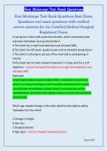 Hesi Medsurge Test Bank Questions Real Exam &NewLine;Questions real exam questions with verified &NewLine;correct answers for the Certified Medical-Surgical &NewLine;Registered Nurse 