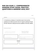 NUR 504 EXAM 2 &vert; COMPREHENSIVE NURSING STUDY GUIDE&comma; PRACTICE QUESTIONS & ANSWERS 2026&sol;2027