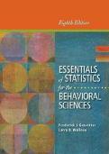 Essentials of Statistics for the Behavioral Sciences 8th Edition by Gravetter & Wallnau&colon; Complete Chapter-by-Chapter Quiz Bank with Verified Answers and In-Depth Explanations