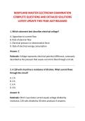 MARYLAND MASTER ELECTRICIAN EXAMINATION &NewLine;COMPLETE QUESTIONS AND DETAILED SOLUTIONS &NewLine;LATEST UPDATE THIS YEAR JUST RELEASED