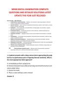 WREB DENTAL EXAMINATION COMPLETE &NewLine;QUESTIONS AND DETAILED SOLUTIONS LATEST &NewLine;UPDATE THIS YEAR JUST RELEASED