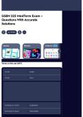 GSBN 222 MedTerm Exam &ndash;&NewLine;Questions With Accurate&NewLine;Solutions